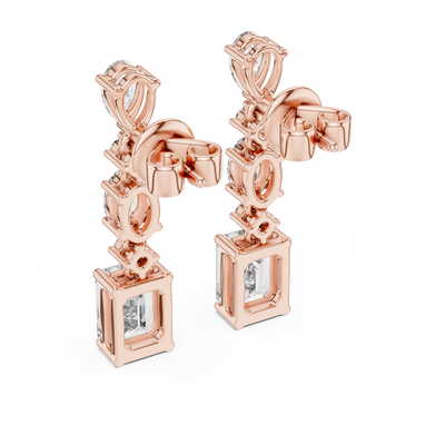 Nivara Multi-Shape Diamond Earrings