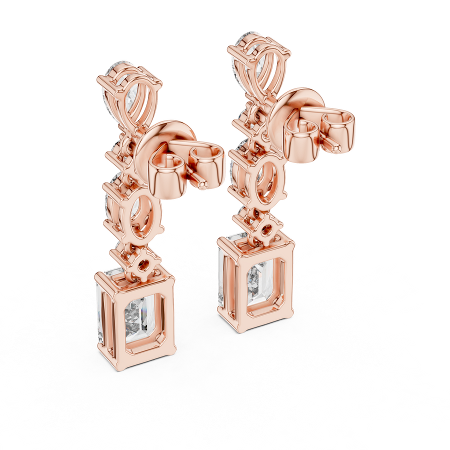 Nivara Multi-Shape Diamond Earrings