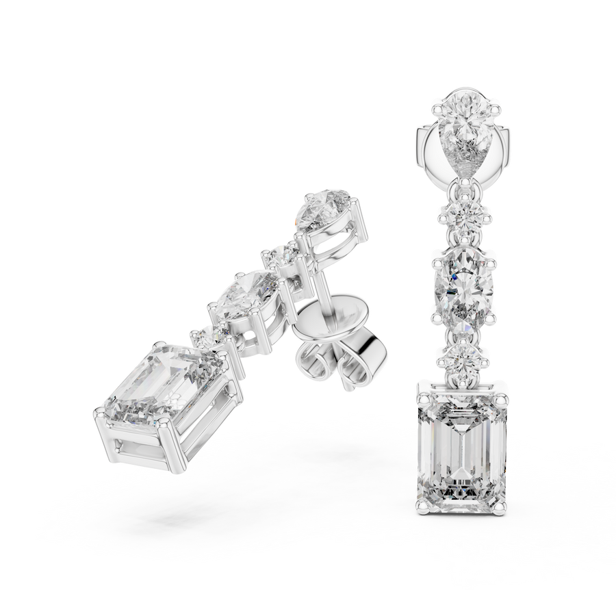 Nivara Multi-Shape Diamond Earrings