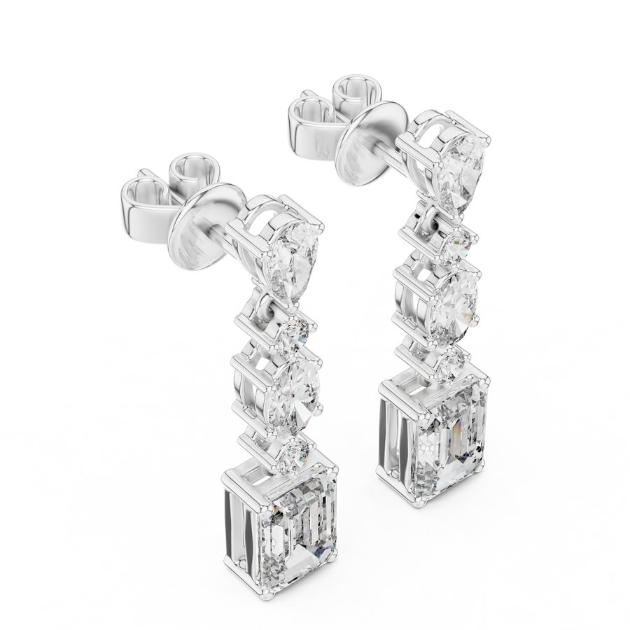 Nivara Multi-Shape Diamond Earrings