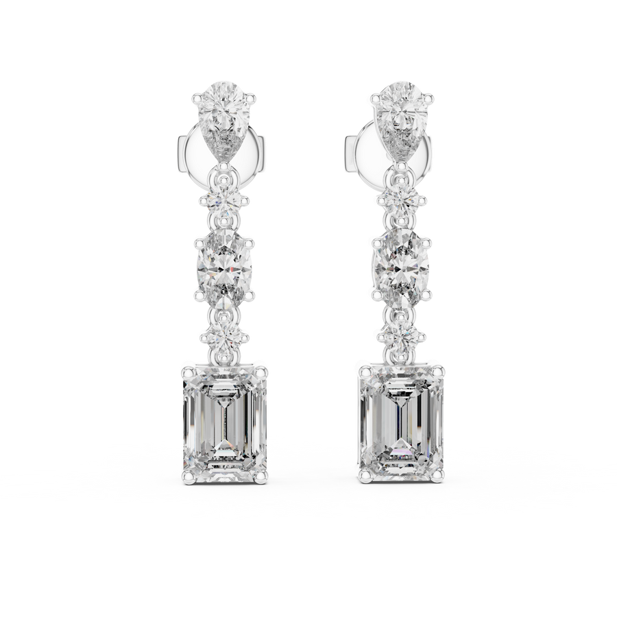 Nivara Multi-Shape Diamond Earrings