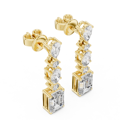 Nivara Multi-Shape Diamond Earrings