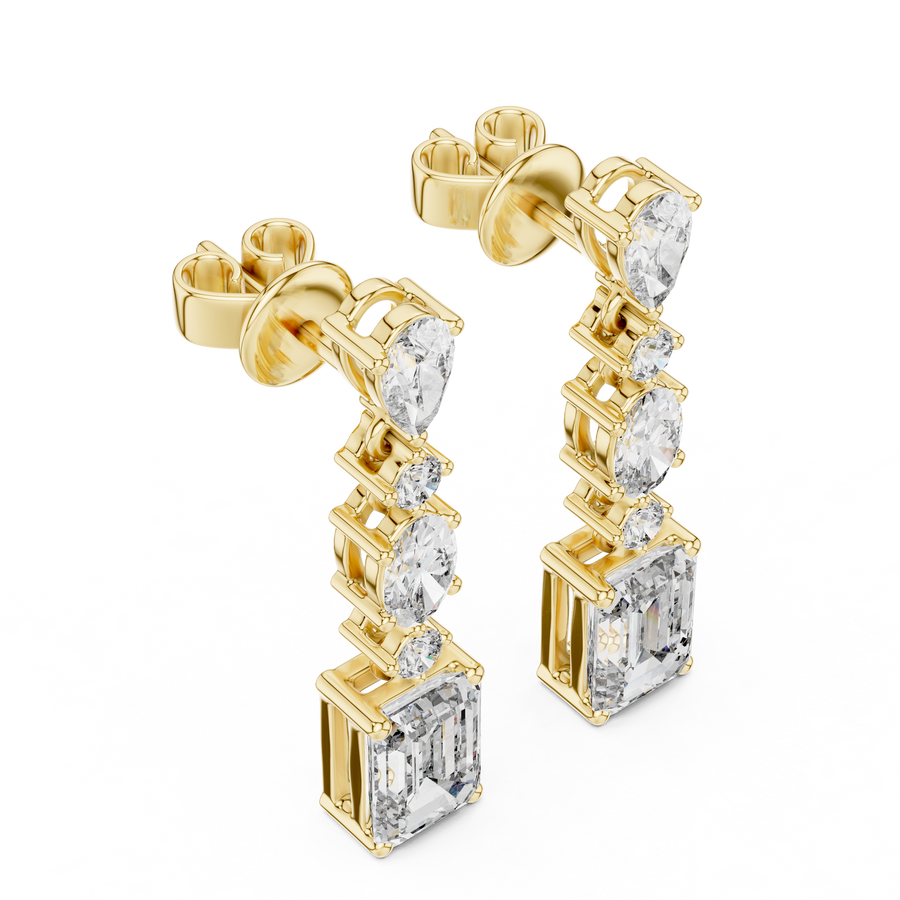 Nivara Multi-Shape Diamond Earrings