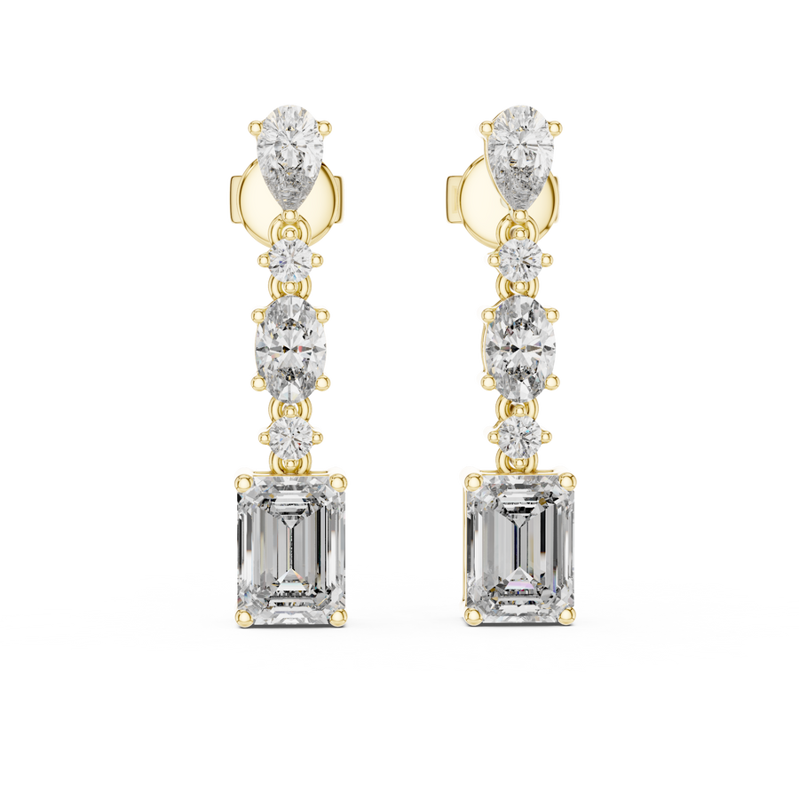 Nivara Multi-Shape Diamond Earrings