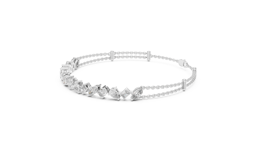 Calivienne Mixed-Shape Diamond Bracelet