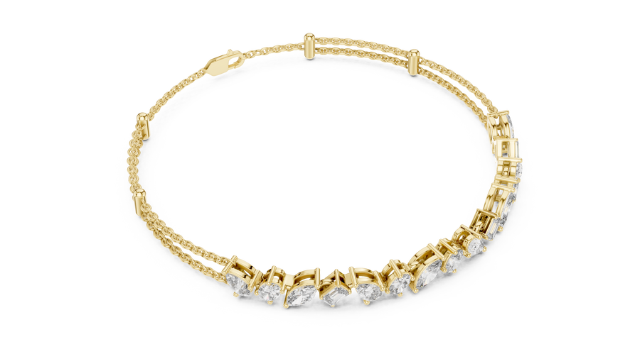 Calivienne Mixed-Shape Diamond Bracelet
