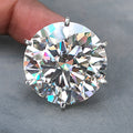 HUGE 115 Ct White Moissanite Ring , Excellent Cut Great Shine & Bling, Wedding GIft - ZeeDiamonds