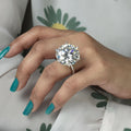HUGE 115 Ct White Moissanite Ring , Excellent Cut Great Shine & Bling, Wedding GIft - ZeeDiamonds
