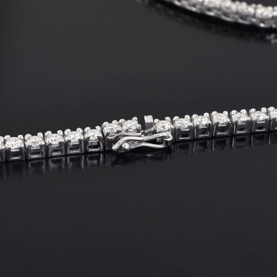 RARE 3mm 24 inches White Moissanite Tennis Necklace – 18 Cts Amazing Shine & Bling - ZeeDiamonds