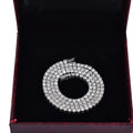RARE 3mm 24 inches White Moissanite Tennis Necklace – 18 Cts Amazing Shine & Bling - ZeeDiamonds