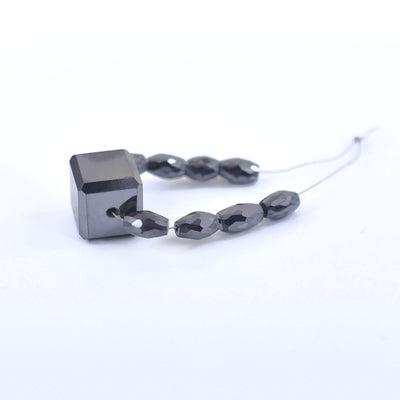 AAA Stunning Black Diamond Carbonado Loose Drilled Beads , For making jewelry , 9Pcs Beads - ZeeDiamonds
