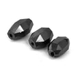 3 Pcs Genuine Black Diamond Carbonado Loose Fancy Faceted Drilled Beads , Best For making jewelry - ZeeDiamonds