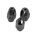 3 Pcs Genuine Black Diamond Carbonado Loose Fancy Faceted Drilled Beads , Best For making jewelry - ZeeDiamonds