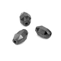 3 Pcs Genuine Black Diamond Carbonado Loose Fancy Faceted Drilled Beads , Best For making jewelry - ZeeDiamonds
