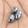 3 Pcs Genuine Black Diamond Carbonado Loose Fancy Faceted Drilled Beads , Best For making jewelry - ZeeDiamonds