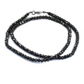 Black Diamonds Beaded Necklace, Excellent Cut, 4.5-5 mm AAA Quality- Certified! Free Diamond Studs. - ZeeDiamonds