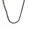 Black Diamonds Beaded Necklace, Excellent Cut, 4.5-5 mm AAA Quality- Certified! Free Diamond Studs. - ZeeDiamonds