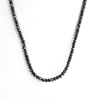 Black Diamonds Beaded Necklace, Excellent Cut, 4.5-5 mm AAA Quality- Certified! Free Diamond Studs. - ZeeDiamonds