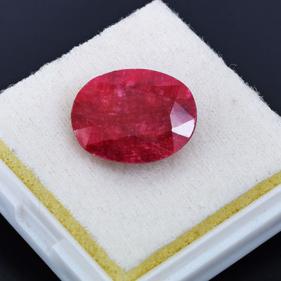 Luxury 6.87 Ct Oval Shape Ruby Gemstone, Supports heart energy and blood circulation !