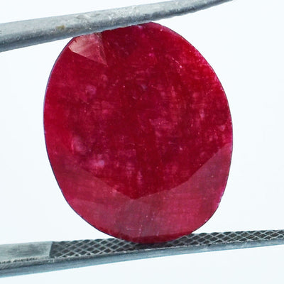 Luxury 6.87 Ct Oval Shape Ruby Gemstone, Supports heart energy and blood circulation !
