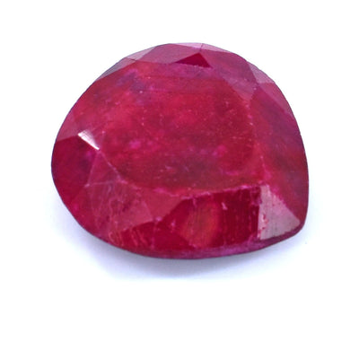 Natural Ruby Gemstone – 24.70 Cts of Pure Elegance, Certified, Boosts Vitality and Energy, Pear Cut