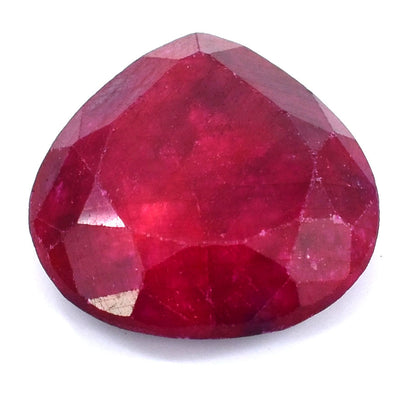 Natural Ruby Gemstone – 24.70 Cts of Pure Elegance, Certified, Boosts Vitality and Energy, Pear Cut
