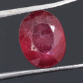 Natural Ruby Gemstone – 7.46 Cts of Pure Elegance, Certified Oval Ruby Gemstone for Jewelry !