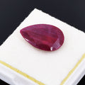 RARE 11.82 Ct Pear Cut Ruby Gemstone,Ruled by the Sun (Surya) in astrology !