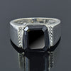 6 Ct Emerald Cut Black Diamond Ring in 925 Sterling Silver Wedding Ring, Anniversary Ring