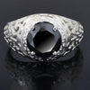 Winter Wedding Ring 3.5 Ct Round Brilliant Cut Black Diamond Ring in 925 Sterling Silver Unique Design Must Buy!