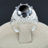 Designer 8 Ct Round Brilliant Cut Black Diamond Solitaire Ring in 925 Sterling Silver Wedding Ring