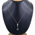 10 Carat Round Faceted Stunning Black Diamond with Accents Pendant, 925 Silver, Excellent Cut & Luster - ZeeDiamonds