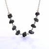 Certified 5-6 mm Rough Beaded Black Diamond Chain Necklace 925 Sterling Silver Unique Design!