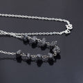 Certified 5-6 mm Rough Beaded Black Diamond Chain Necklace 925 Sterling Silver Unique Design! - ZeeDiamonds