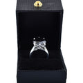 Designer 5 Ct Round Brilliant Cut Black Diamond Solitaire Ring in 925 Sterling Silver Promise Ring - ZeeDiamonds