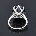 Designer 5 Ct Round Brilliant Cut Black Diamond Solitaire Ring in 925 Sterling Silver Promise Ring - ZeeDiamonds