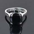 Certified 3 Ct Cushion Shape Black Diamond Solitaire 925 Sterling Silver Great Shine - ZeeDiamonds