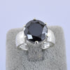 Best Collection 5 Ct Round Brilliant Cut Black Diamond Solitaire Ring in 925 Sterling Silver Great Shine