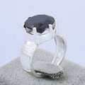 Best Collection 5 Ct Round Brilliant Cut Black Diamond Solitaire Ring in 925 Sterling Silver Great Shine - ZeeDiamonds