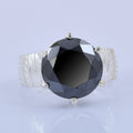 Best Collection 5 Ct Round Brilliant Cut Black Diamond Solitaire Ring in 925 Sterling Silver Great Shine - ZeeDiamonds