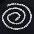 RARE 4mm 24 inches White Moissanite Tennis Necklace – 43 Cts Amazing Shine & Bling - ZeeDiamonds