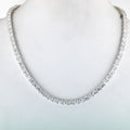 RARE 4mm 24 inches White Moissanite Tennis Necklace – 43 Cts Amazing Shine & Bling - ZeeDiamonds