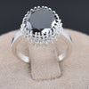 4.10 Carat Certified Black Diamond Solitaire Ring With Accents, 925 Sterling Silver, Round Brilliant Cut, Customized Finish!