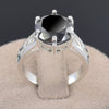 7.35 Carat Certified Black Diamond Solitaire Ring 925 Sterling Silver, Round Brilliant Cut, Customized Finish!