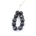 Earth Mined Black Diamond Carbonado Loose Round Faceted Drilled Beads Lot 6 Pcs , For making jewelry - ZeeDiamonds