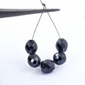 Black Diamond Loose Drilled Beads , 8mm-8mm, Ideal For making jewelry , 5 Pcs Beads - ZeeDiamonds