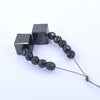 Certified 27.15 Carat Loose Black Diamond Cube and Round Shape Drilled Beads For Making Jewelry - ZeeDiamonds