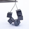 Black Diamond Loose Cube Faceted Drilled Beads , Excellent For making jewelry , 5 Pcs Beads - ZeeDiamonds