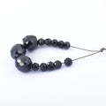 28 Carat Black Diamond Carbonado Loose Round Faceted Drilled Beads , For making jewelry - ZeeDiamonds