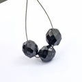AAA Quality Black Diamond Carbonado Loose Round Faceted Drilled Beads , For making jewelry - ZeeDiamonds
